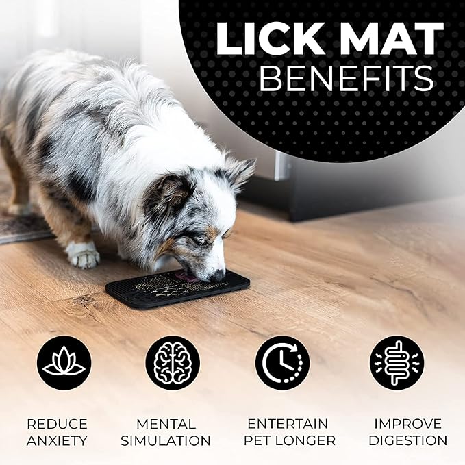 Pup Culture Dog Lick Mat for Dogs (2 Pack), Feeding Pad for Anxious Pets Plus 4 Different Puzzles for Mental Stimulation for Dogs - Supports Mental, Dental, and Digestive Health - Heavy Duty