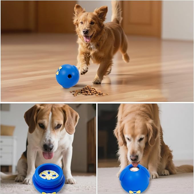 Yipetor Interactive Treat Dispensing Dog Toy, Large 3IN1 Dog Enrichment Toy, Tough Rubber Chew Ball Dog Treat Frozen Puzzle Toys for Large Medium Breeds - Keep Them Busy/Anxiety Relief/Feeding Slow