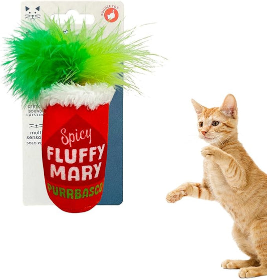 Huxley & Kent Plush Cat Toy - Interactive Catnip Toy for Cats & Kittens - Soft Kitty Toys with Crinkle & Catnip - Fun Indoor Play - Fluffy Mary