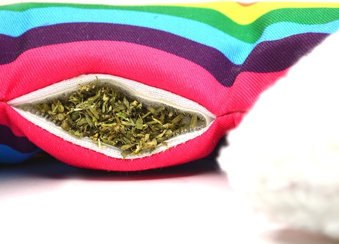 Meowijuana Kicker Toy for Cats | Get Kickin' Rainbow | Refillable Kicker Catnip Toy | Promotes Play and Cat Health | Includes Potent Hand Harvested Catnip Grown in North America
