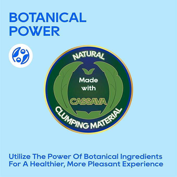 HoneyCare Cassava Cat Litter | Natural Plant-Based Litter | Quick Clumping & Low Dust | Superior Odor Control | Sustainable & Flushable Formula | 24-lbs Value Pack (6 lbs x 4)