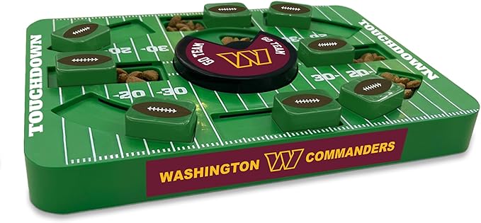 Pets First NFL Washington Commanders Large Puzzle Toy, Dog Puzzle Treat Toy, New Large Size, Interactive Dog Treat Toy, Dog Slow Feeding Toy