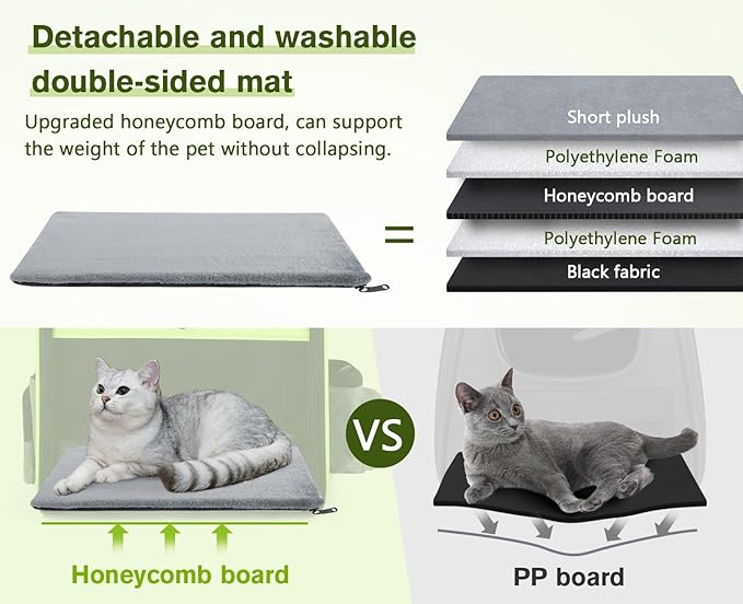 Pecute Pet Carrier Backpack, Dog Carrier Backpack, Expandable with Breathable Mesh for Small Dogs Cats Puppies, Pet Backpack Bag for Hiking Travel Camping Outdoor Hold Pets Up to 18 Lbs