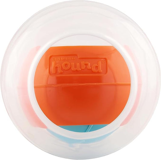 Outward Hound Nina Ottosson Topsy Treat Ball Dog Puzzle Interactive Treat Puzzle Dog Enrichment Dog Toy, Level 1 Beginner, Orange