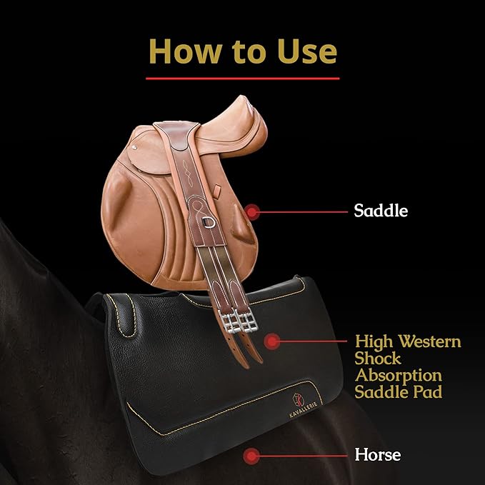 Kavallerie All-Purpose Saddle Pad with Quilted Anti-Slip Padding and Breathable Mesh Fabric for Maximum Airflow and Comfort, Works for English