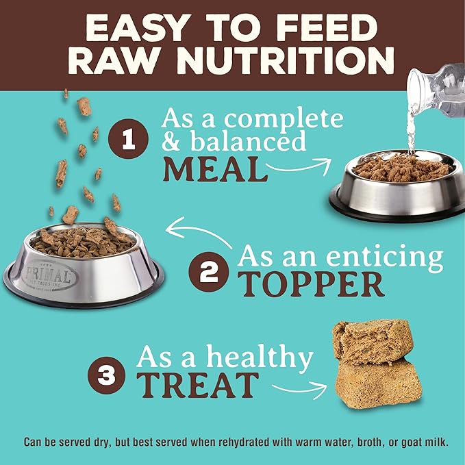 Primal Freeze Dried Raw Cat Food Nuggets Chicken & Salmon, Complete & Balanced Meal or Topper, Premium, Healthy, Grain Free, High Protein Raw Cat Food with Probiotics (14 oz)
