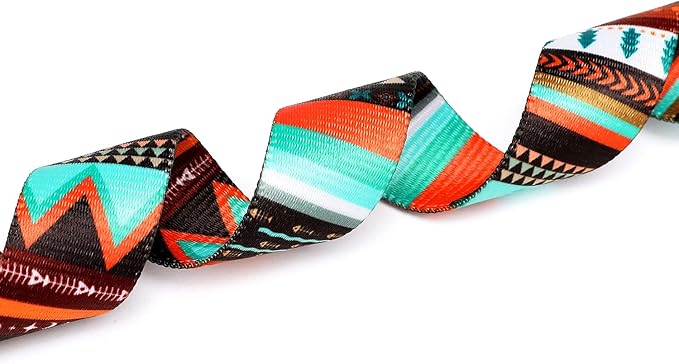 Mercano Adjustable Dog Collar - Special Design Patterns, Soft Nylon Comfortable Durable Pet Collar for Small Medium Large Dogs (L, Tribal Green)