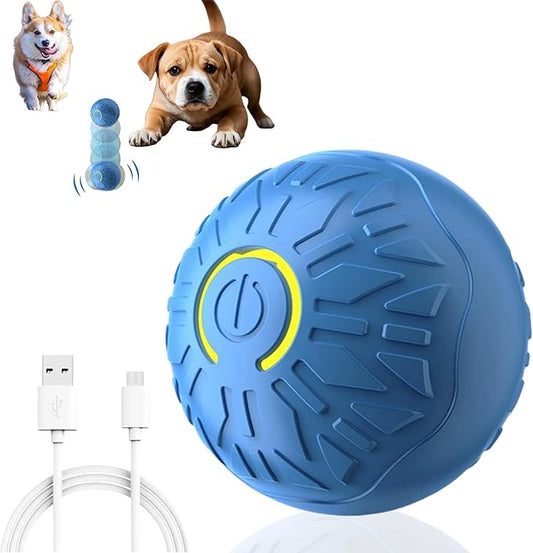 2025 New Interactive Dog Toys Dog Balls,Durable Motion Activated Automatic Rolling Ball Toys for/Small/Medium Dogs（Blue