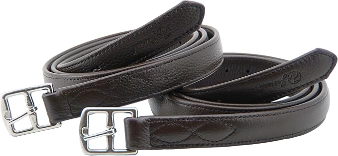 Jeereal Stability English Stirrup Leathers with Strong Nylon Core for Equestrian Riding