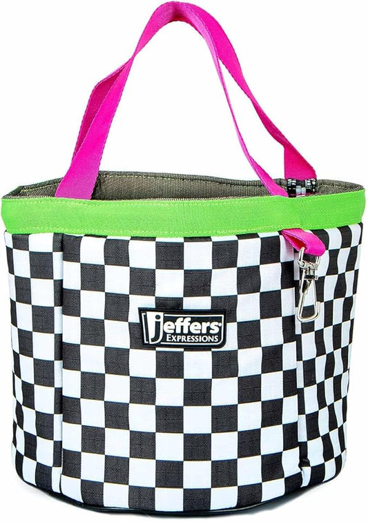 Jeffers Expression Grooming Tote Caddy, Skater Cowgirl - Durable Ripstop Organizer with Pockets for Horse Grooming Tools - Easy Carry Nylon Straps, Compact Storage for Stable, Travel & Equine Supplies