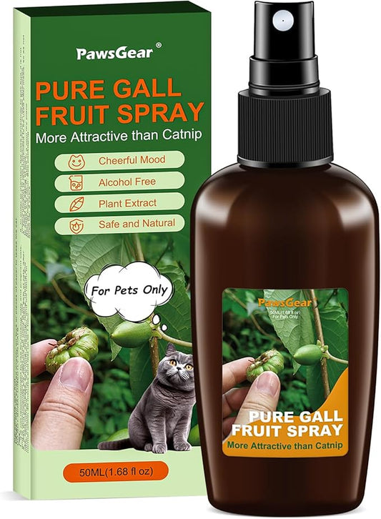 50 ml/1.68 fl oz Cat Training Spray with Silvervine Fruit,Gall Fruit Infused Calming Spray for Cats, More Appealing Than Catnip Spray,Great for Training Redirecting Bad Behaviors (US-01)