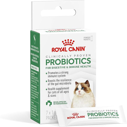 Royal Canin Probiotics for Cats Digestive and Immune Health Powder Supplement for Cats of All Ages, 7 Count