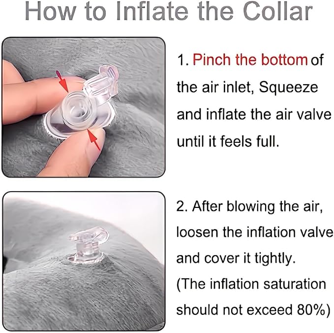 Soft Inflatable Dog Cat Cone Collar – Pet Recovery & Protective Dog Neck Collar for Small Dogs Cats to Prevent Scratching, Licking