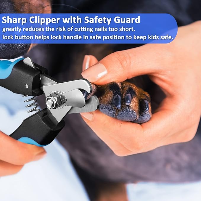 YABIFE Dog Nail Trimmers and Dog Nail Clippers Kit, Whisper Quiet Electric Grinder with Light, for Small, Medium, Large Dogs, Cats Toenail Grooming, 3 Speeds