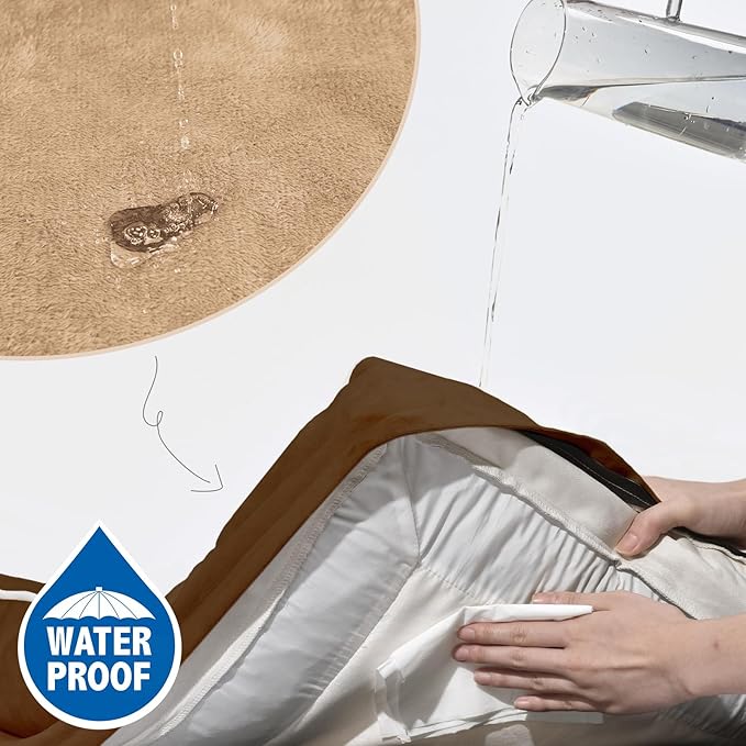 Comfort Expression Large Dog Beds Orthopedic Foam, Waterproof Dog Beds Dogs Sofa Bed Comfy Pet Bed with Washable Removable Cover & Non-Slip Bottom(Large,Brown)