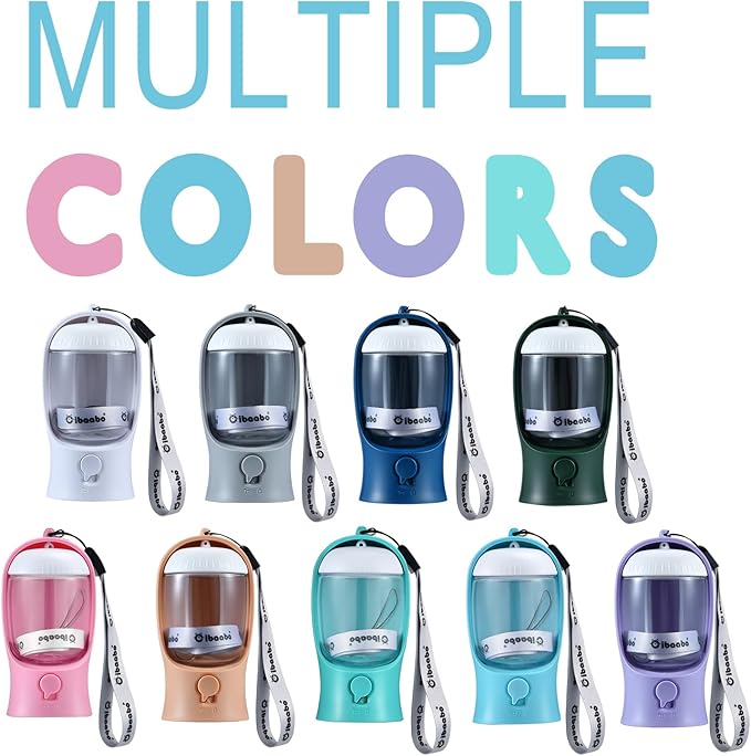 Dog Water Bottle with Food Container & Poop Bag Holder, Travel Water Bowl, Portable Pet Dispenser, Dog Stuff Accessories Items, Puppy Essentials Necessities for Walking Hiking Dog Gift