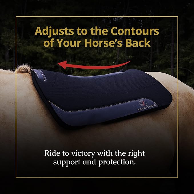 Kavallerie All-Purpose Saddle Pad with Quilted Anti-Slip Padding and Breathable Mesh Fabric for Maximum Airflow and Comfort, Works for English