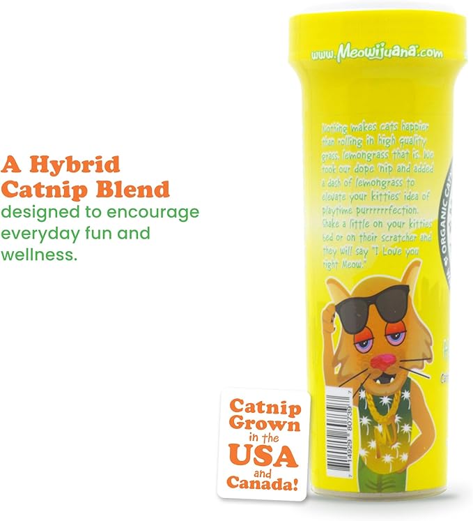 Meowijuana Jump 'n' Jamb Door Hanging Cat Toy Bundle | Funky Monkey + Happy Grass Blend | Refillable Interactive Catnip Toy | Promotes Play and Cat Health | Potent Catnip Grown in North America