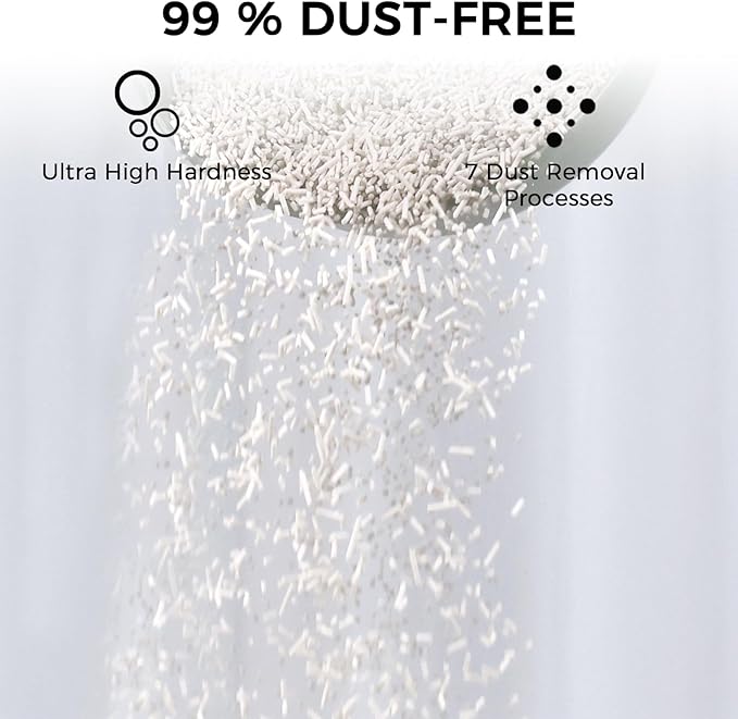 Mixed Cat Litter Fast Clumping,Ultra Absorbent,Natural Ingredients Litter,Water Dissolvable,Dust-Free,Low Tracking Bentonite Tofu Litter Odor Control (Peach, 11 Pounds)