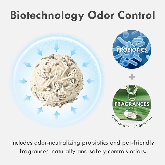 Lady N Pellet Tofu Cat Litter, Strong Clumping, Dust-Free Low-Track Water-Soluble, Natural Ingredients, Enviro-probiotic and Activated Carbon for Odor Control 18lb Yosemite Woody Scent + Unscented