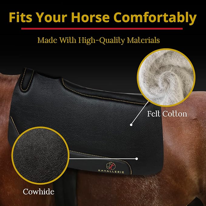 Kavallerie All-Purpose Saddle Pad with Quilted Anti-Slip Padding and Breathable Mesh Fabric for Maximum Airflow and Comfort, Works for English