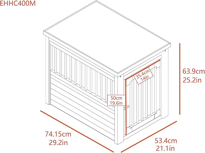 New Age Pet ECOFLEX Dog Crate End Table - Furniture-Style Pet Crate for Crate Trained Dogs - Stainless Steel Tubing & a Latched Closure - 10 Year Manufacturer's Warranty, Medium