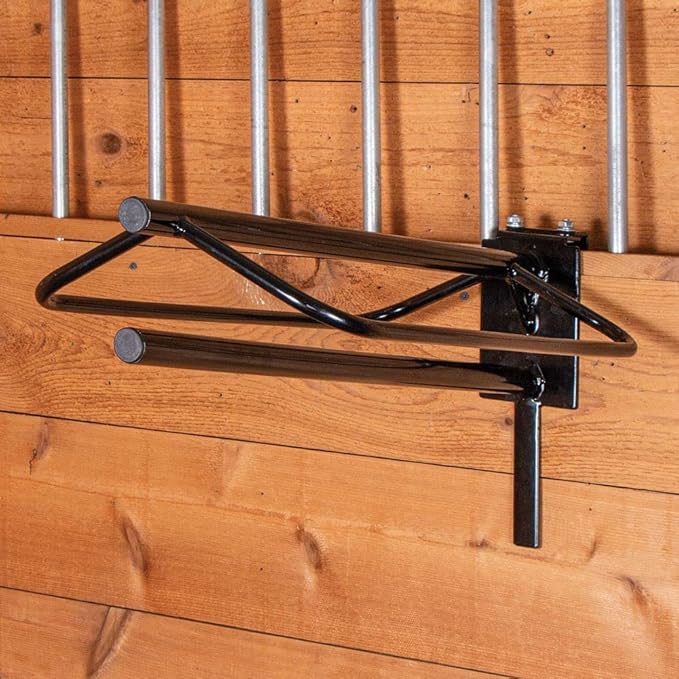 Saddle Rack with Pad Bar for Horse Enthusiast | Heavy-Duty Saddle Rack Wall Mount | Western & English Saddle Rack | Keeps Tack Organized