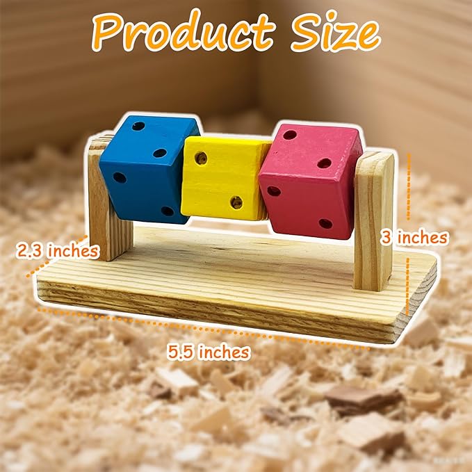 Small Animals Hamster Toy - Cage Wooden Accessories for Gerbil,Chinchilla,Rat,Guinea Pig,Mouse