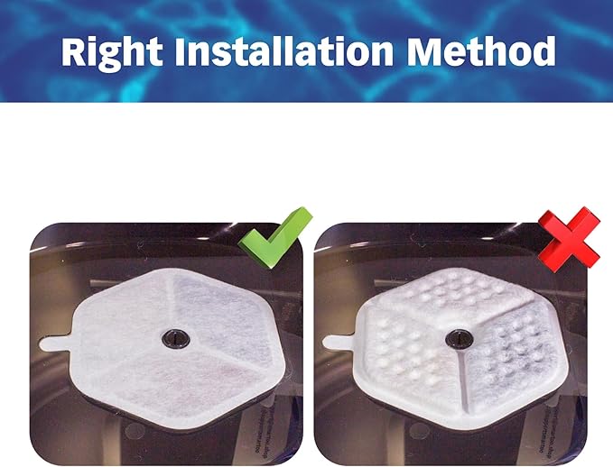 PET STANDARD Replacement Water Filter & 12 Pack Pre-Filter Sponges Compatible with Smartoo 152oz/4.5L Automatic Cat Fountain PTM-643, Pack of 12