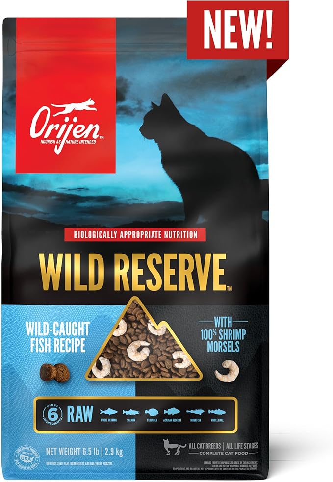 ORIJEN Wild Reserve Dry Cat Food Wild-Caught Fish Recipe 6.5lb Bag