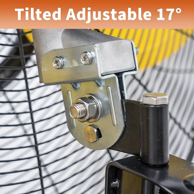 HiCFM 30 inch Misting Outdoor Oscillation Weatherproof Wall Mounted Fan with IP44 Enclosure Motor, GFCI Plug, 9300 CFM 3-Speeds High Velocity Powerful Wall Fan, UL Outdoor Approved