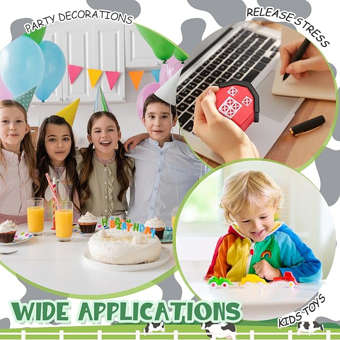 Wettarn 12 Farm Animal Foam Stress Toy Party Favors Fidget Toy Bulk Cute Farm Animal Stress Relief Gift Supplies for Adults Kids Graduation Classroom Reward Bathtub Beach Pool Mental Stimulation