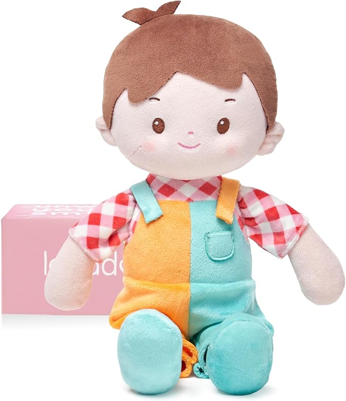 Soft Baby Boy Doll Toys (12''), My First Baby Rag Doll for 1 Year-Old Boy Birthday Gift,Christmas Plush Toys Gift for Toddler Kids Infants-Patch Boy