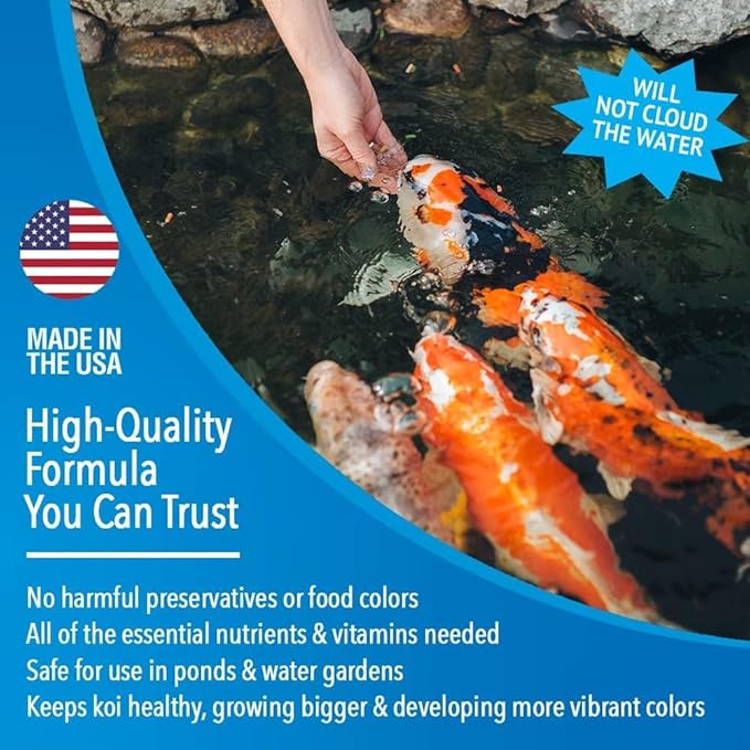 MICROBE-LIFT MLLSSSM Summer Staple Floating Fish Food Pellets for Ponds, Water Gardens, and Fountains, for Live Goldfish and Koi, 10 Ounces
