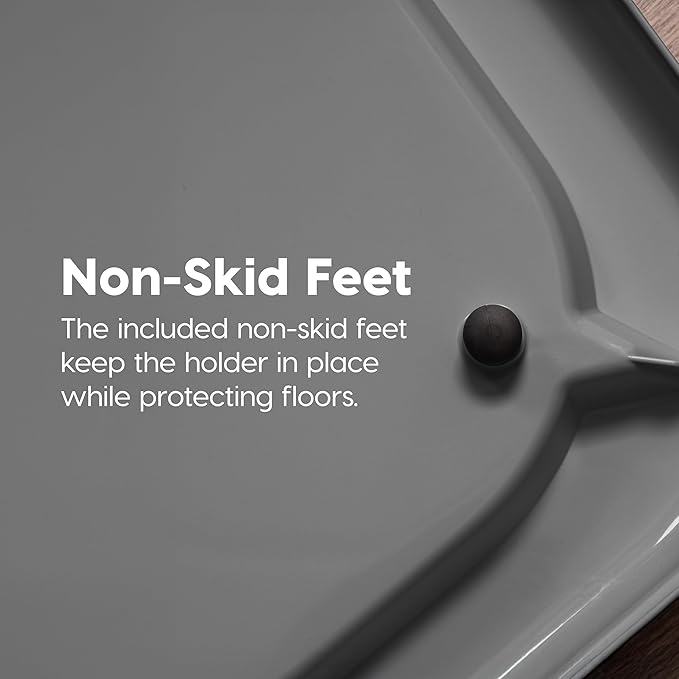 IRIS USA Pee Pad Holder - For Potty Training Regular Sized Dog & Puppy Pee Pads, Secured Latches, Non-Skid Feet, Leak Protection, Fits 22"x22" Pad or Larger, Square, Dark Gray