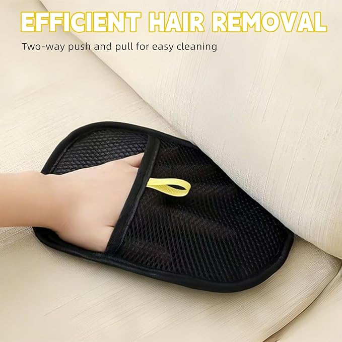 Pet Hair Remover Glove,Electrostatic Pet Hair Removal Gloves for Couch,Cat Grooming Gloves,Reusable Cat and Dog Hair Remover for Sofas,Furniture,Carpets,and Curtains (2 PCS)