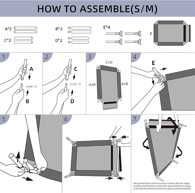 pettycare Elevated Outdoor Dog Bed - Dog Cots for Small Pet, Heavy Duty Raised Cot Waterproof, Cooling Pets Bed with Washable Durable Teslin Mesh and Non Slip Feet, 28 Inches, Grey