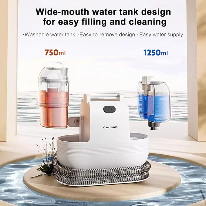 COCEAN Multi-Purpose Portable Carpet and Upholstery Cleaner, Carpet Cleaner Machine Powerful Suction Spot Cleaning, Deep Stain Cleaning for Carpet, Car Seats, Pets, Couches, with Dual Size BrushHead
