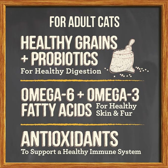 Merrick Purrfect Bistro Premium Healthy Grains Dry Cat Food For Adult Cats, Real Chicken And Brown Rice Recipe - 4.0 lb. Bag