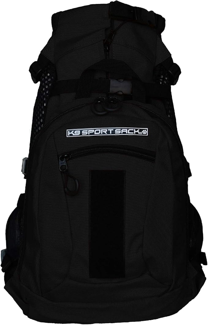 K9 Sport Sack | Adjustable Dog Carrier Backpack (Medium, Plus 2 - Jet Black)
