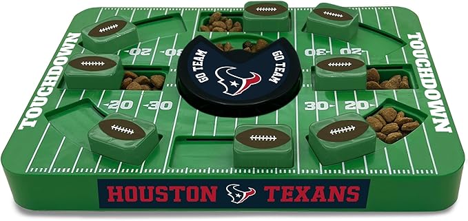 Pets First NFL Houston Texans Large Puzzle Toy - Interactive Dog Treat Puzzle, New Size, Slow Feeding Toy