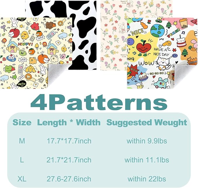 Cat Grooming Wrap, 2pcs [XL] Cat Restraint Wrap for Nail Clipping, Ear Cleaning, and Teeth Brushing, Self-Adherent, Anti-Bite, Anti-Scratch, Anti Scratch, Cow White+Colorful Graffiti