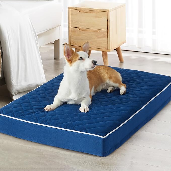 WNPETHOME Orthopedic XXL Dog Beds Large Sized Dog, Waterproof Extra Large Dogs Bed with Removable Washable Cover, Multi-Needle Quilting Dogs Crate Bed