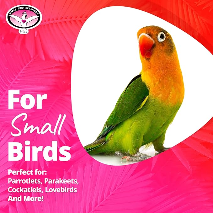 Super Bird Creations SB1151 Sure-Grip Grooming Perch Small, Small Bird Size - Enriches Beak and Foot Health - Ideal for Parrotlets Parakeets Finch Canary - Small Bird Size, 1/2" diam x 6" (Small)