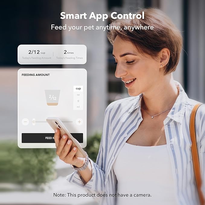 PETLIBRO Automatic Cat Feeder for 2 Cats, 5G&2.4G WiFi Pet Feeders, 5L Programmable Cat Food Dispenser with Airtight Lock-Fresh Technology, Dual Stainless Steel Bowls, Low Food Sensor