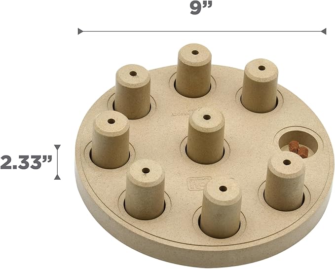 Outward Hound by Nina Ottosson Dog Smart Treat Puzzle Enrichment Toy, Level 1 Beginner, Tan, Composite