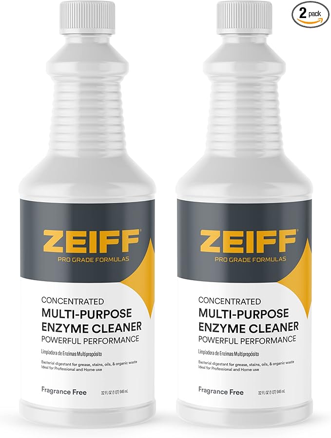 Pro-Grade Multi-Purpose Probiotic Enzyme Cleaner - Powerful Cleaning & Odor Eliminating Formula For Professional & Home Surfaces - 32 Ounce - Fragrance Free, 2 Pack