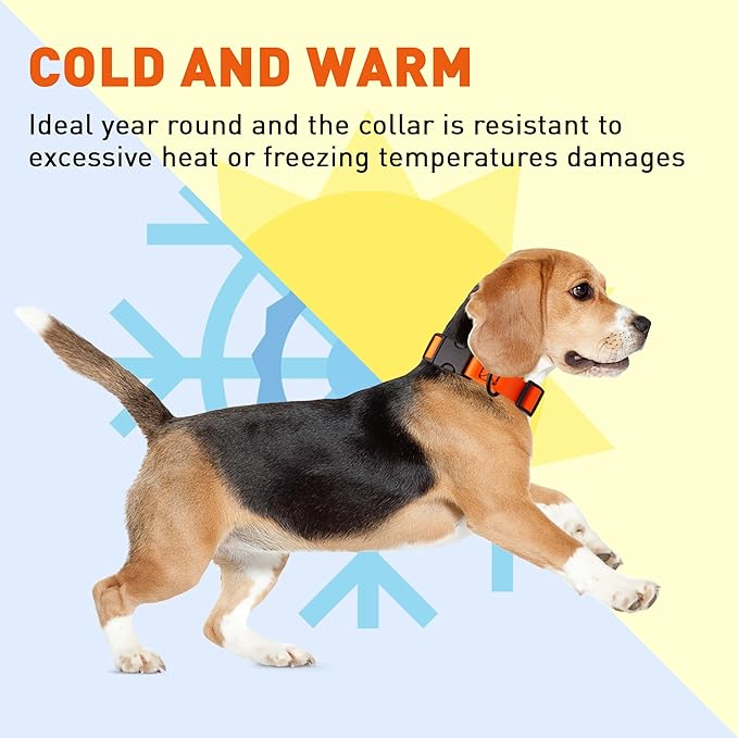 Dogline Biothane Waterproof Dog Collar with Quick Release Buckle Strong Coated Nylon Webbing with Odor- Proof for Easy Care Easy to Clean Fits Small Medium or Large Dogs, Orange 3/4" W 12-19" L