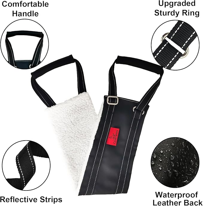 Leather Dog Lift Harness for Small Dogs,Doggie Walking Sling,Puppy Belly Support Strap,Pet Assist Harness for Senior,Injured,Disabled Dogs After ACL Surgery S