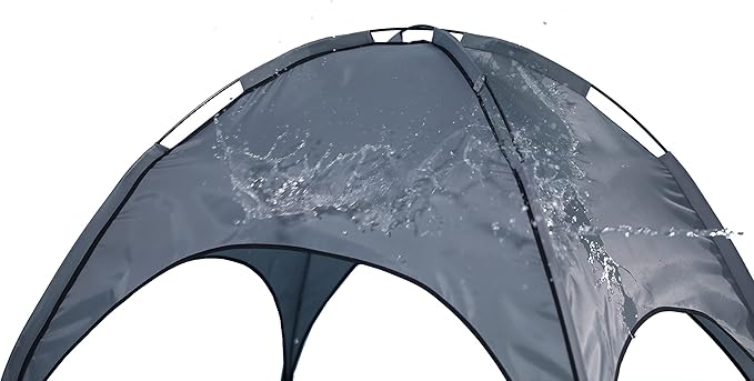 Outdoor XLarge Elevated Dog Bed with Canopy- Durable Oxford Fabric Chew Proof Waterproof Raised Portable Camping Dog Beds Cots with Removable Cover Shade